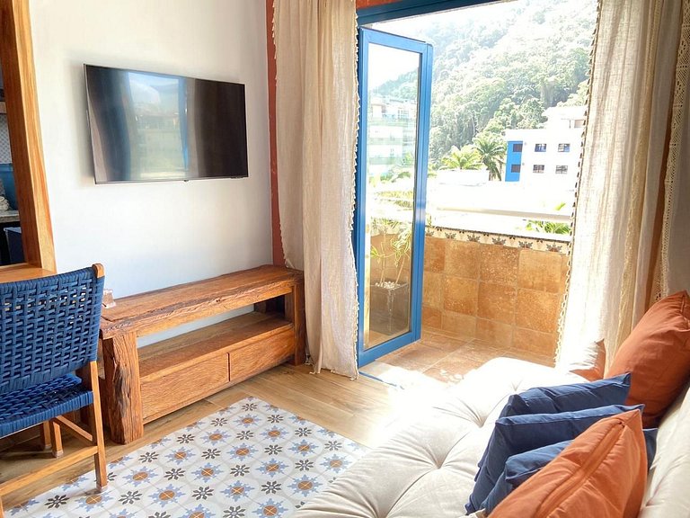 Terraço Mediterrâneo a 50 m da praia ate 4 pessoas