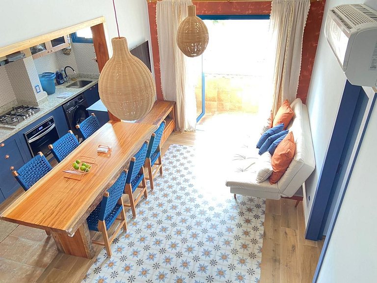 Terraço Mediterrâneo a 50 m da praia ate 4 pessoas