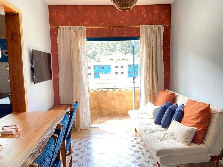 Terraço Mediterrâneo a 50 m da praia ate 4 pessoas