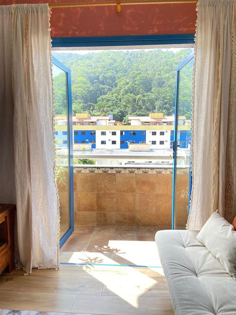Terraço Mediterrâneo a 50 m da praia ate 4 pessoas