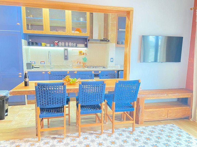 Terraço Mediterrâneo a 50 m da praia ate 4 pessoas