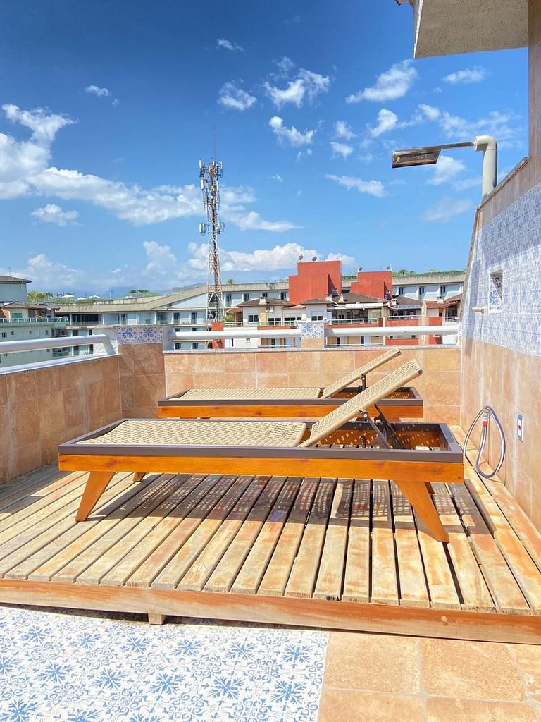 Terraço Mediterrâneo a 50 m da praia ate 4 pessoas