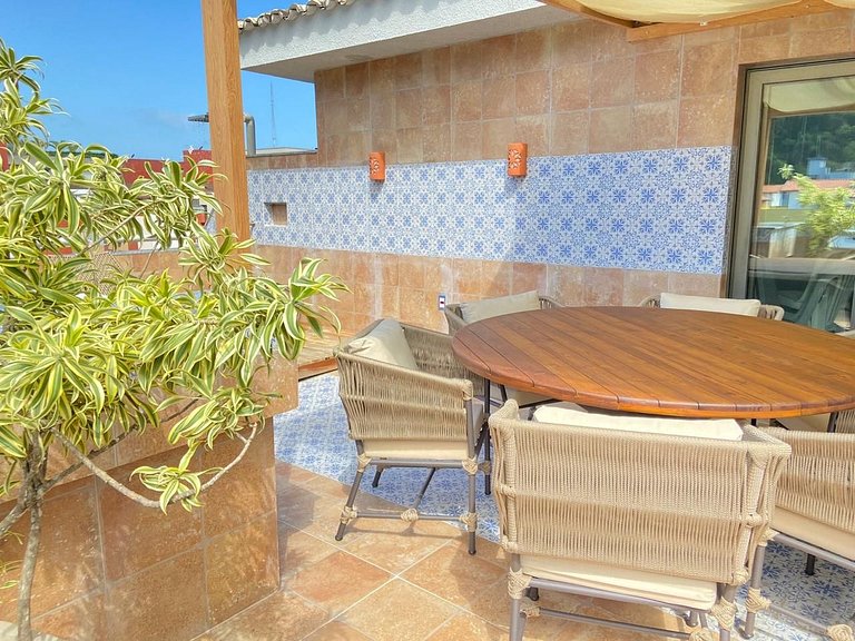 Terraço Mediterrâneo a 50 m da praia ate 4 pessoas